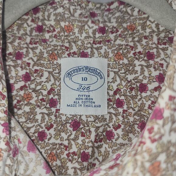 Brooks Brothers Top Womens 10 Peasant Farmcore Cottagecore Floral Renaissance - Picture 3 of 10